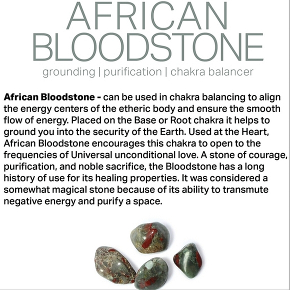 African Bloodstone Crystal Stretch Bracelet - Picture 5 of 14